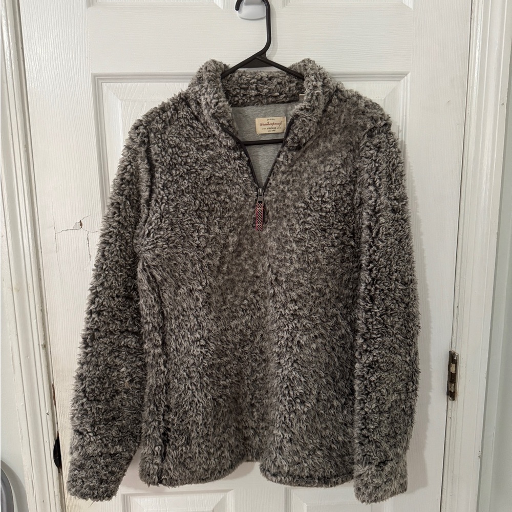 Cozy Gray Sherpa Sweater